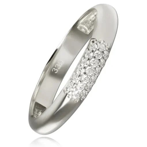 Balia Damen Ring aus 333 Weißgold 3-reihig mit Zirkonia Gr.58 BGR064W58
