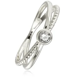 Balia Damen Ring aus 333 Weißgold mit Zirkonia Gr.56 BGR053W56