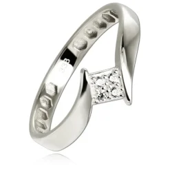 Balia Damen Ring aus 333 Weißgold mit Zirkonia Gr.54 BGR054W54