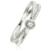 Balia Damen Ring aus 333 Weißgold mit Zirkonia Gr.54 BGR053W54