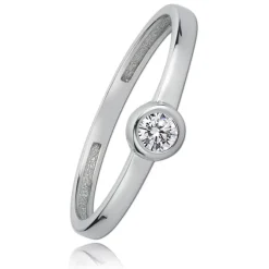 Balia Damen Ring aus 333 Weißgold mit Zirkonia Gr.54 BGR006W54