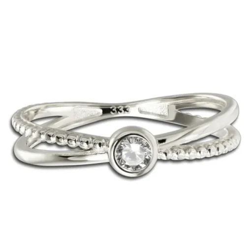 Balia Damen Ring aus 333 Weißgold mit Zirkonia Gr.56 BGR053W56