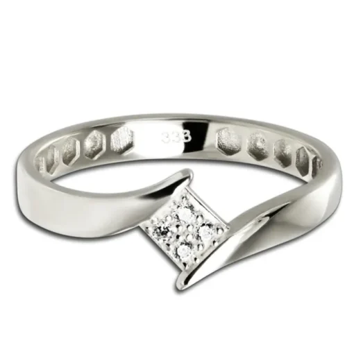 Balia Damen Ring aus 333 Weißgold mit Zirkonia Gr.58 BGR054W58