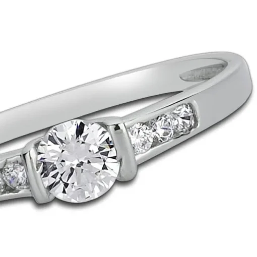 Balia Damen Ring aus 333 Weißgold mit Zirkonia Gr.58 BGR005W58