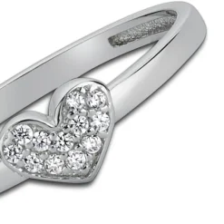Balia Damen Ring aus 333 Weißgold mit Zirkonia Gr.58 BGR009W58