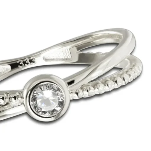 Balia Damen Ring aus 333 Weißgold mit Zirkonia Gr.58 BGR053W58