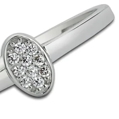 Balia Damen Ring aus 333 Weißgold mit Zirkonia Gr.60 BGR001W60