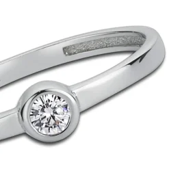 Balia Damen Ring aus 333 Weißgold mit Zirkonia Gr.54 BGR006W54