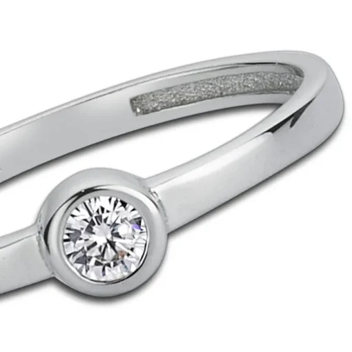Balia Damen Ring aus 333 Weißgold mit Zirkonia Gr.58 BGR006W58