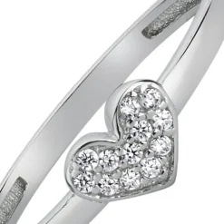 Balia Damen Ring aus 333 Weißgold mit Zirkonia Gr.54 BGR009W54