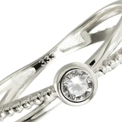 Balia Damen Ring aus 333 Weißgold mit Zirkonia Gr.58 BGR053W58