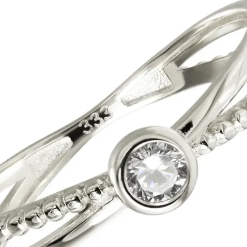Balia Damen Ring aus 333 Weißgold mit Zirkonia Gr.58 BGR053W58