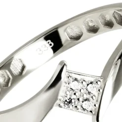 Balia Damen Ring aus 333 Weißgold mit Zirkonia Gr.54 BGR054W54