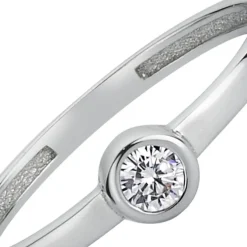 Balia Damen Ring aus 333 Weißgold mit Zirkonia Gr.54 BGR006W54