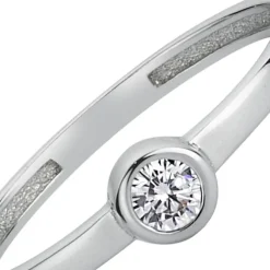 Balia Damen Ring aus 333 Weißgold mit Zirkonia Gr.56 BGR006W56