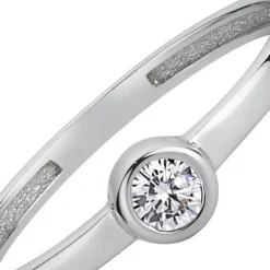 Balia Damen Ring aus 333 Weißgold mit Zirkonia Gr.58 BGR006W58