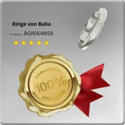 Balia Damen Ring aus 333 Weißgold 3-reihig mit Zirkonia Gr.58 BGR064W58