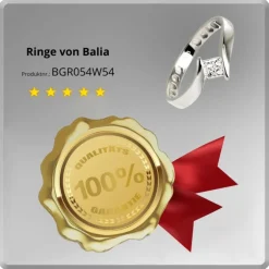 Balia Damen Ring aus 333 Weißgold mit Zirkonia Gr.54 BGR054W54
