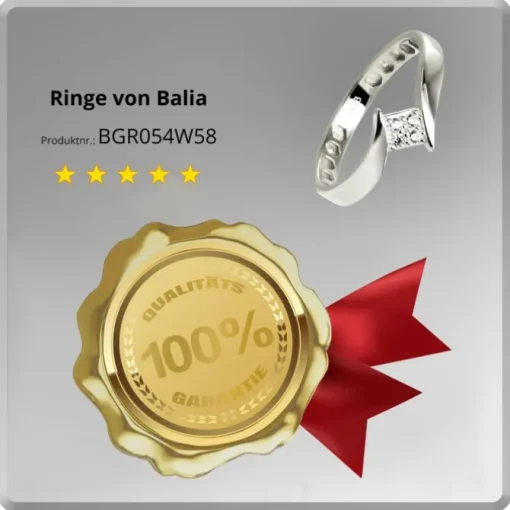 Balia Damen Ring aus 333 Weißgold mit Zirkonia Gr.58 BGR054W58