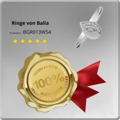 Balia Damen Ring aus 333 Weißgold mit Zirkonia Gr.54 BGR013W54