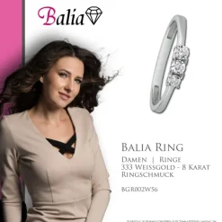 Balia Damen Ring aus 333 Weißgold mit Zirkonia Gr.56 BGR002W56