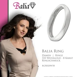 Balia Damen Ring aus 333 Weißgold Gr.58 BGR020W58