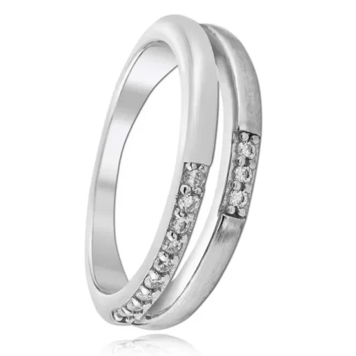 Balia Damen Ring Double aus 925 Silber mit Zirkonia Gr.56 BAR021W56