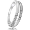 Balia Damen Ring Double aus 925 Silber mit Zirkonia Gr.58 BAR021W58