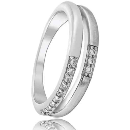 Balia Damen Ring Double aus 925 Silber mit Zirkonia Gr.58 BAR021W58