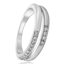 Balia Damen Ring Double aus 925 Silber mit Zirkonia Gr.60 BAR021W60