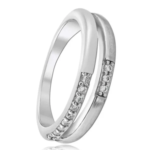 Balia Damen Ring Double aus 925 Silber mit Zirkonia Gr.60 BAR021W60
