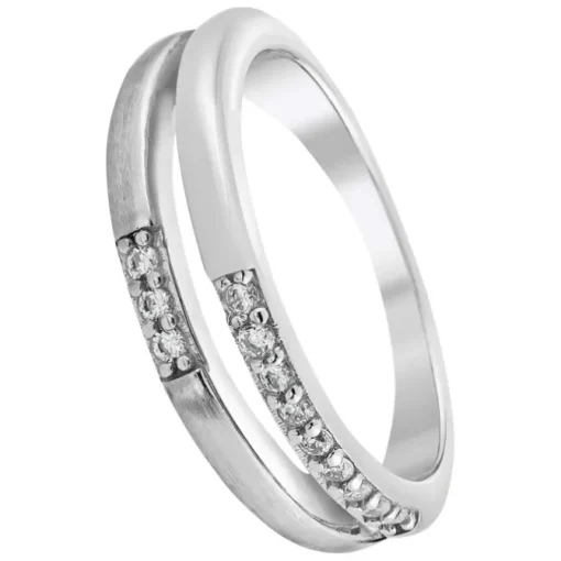 Balia Damen Ring Double aus 925 Silber mit Zirkonia Gr.56 BAR021W56