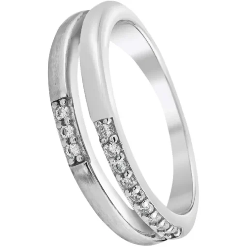 Balia Damen Ring Double aus 925 Silber mit Zirkonia Gr.60 BAR021W60