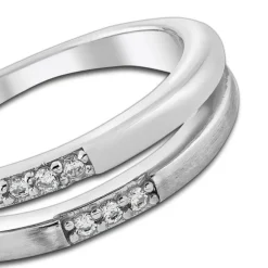 Balia Damen Ring Double aus 925 Silber mit Zirkonia Gr.56 BAR021W56