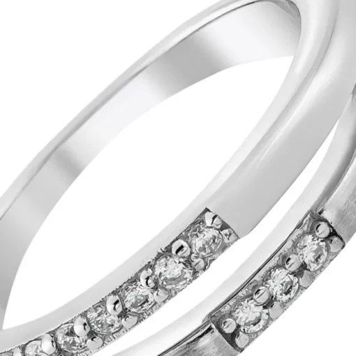 Balia Damen Ring Double aus 925 Silber mit Zirkonia Gr.56 BAR021W56