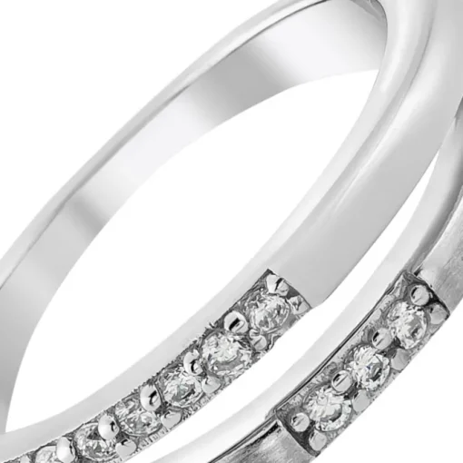 Balia Damen Ring Double aus 925 Silber mit Zirkonia Gr.58 BAR021W58