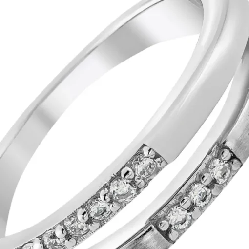 Balia Damen Ring Double aus 925 Silber mit Zirkonia Gr.62 BAR021W62