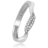 Balia Damen Ring Welle aus 333 Weißgold mit Zirkonia Gr.56 BGR016W56