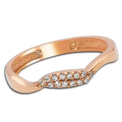 Balia Damen Ring Welle aus 333 Rosegold mit Zirkonia Gr.54 BGR016R54