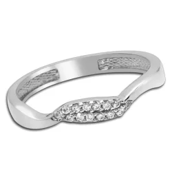 Balia Damen Ring Welle aus 333 Weißgold mit Zirkonia Gr.54 BGR016W54