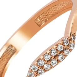Balia Damen Ring Welle aus 333 Rosegold mit Zirkonia Gr.58 BGR016R58
