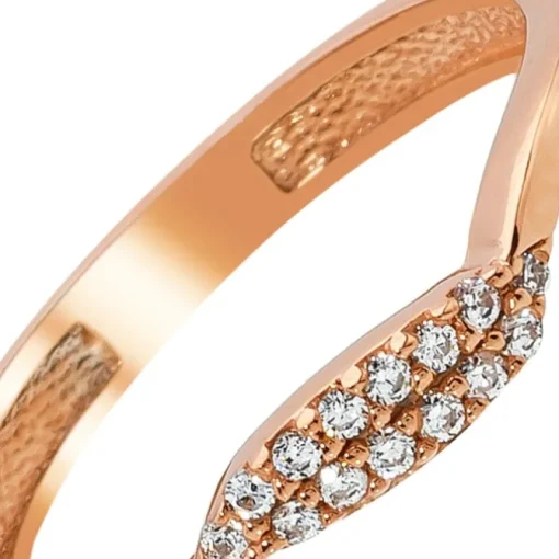 Balia Damen Ring Welle aus 333 Rosegold mit Zirkonia Gr.58 BGR016R58