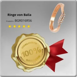 Balia Damen Ring Welle aus 333 Rosegold mit Zirkonia Gr.56 BGR016R56