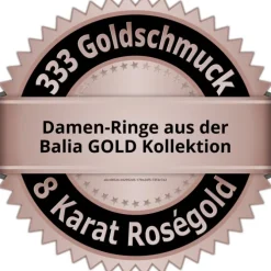 Balia Damen Ring Welle aus 333 Rosegold mit Zirkonia Gr.56 BGR016R56