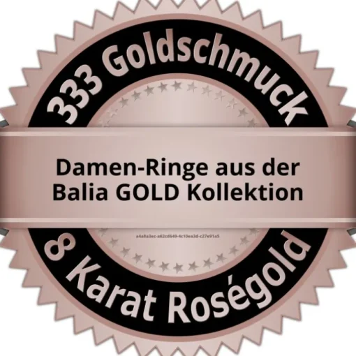 Balia Damen Ring Welle aus 333 Rosegold mit Zirkonia Gr.58 BGR016R58