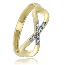 Balia Damen Ring Zirkonia Unendlich Goldring Gr.56 BGR024G56