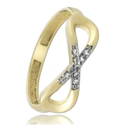 Balia Damen Ring Zirkonia Unendlich Goldring Gr.60 BGR024G60