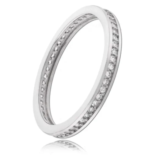 Balia Damen Ring Zirkonia einreihig Weißgold Gr.54 BGR025W54