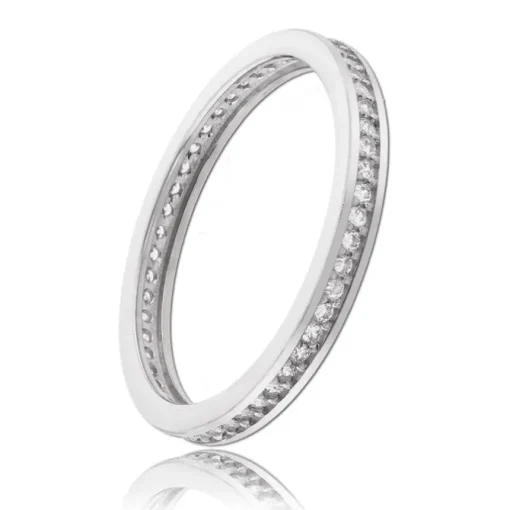 Balia Damen Ring Zirkonia einreihig Weißgold Gr.58 BGR025W58