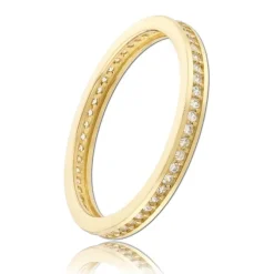 Balia Damen Ring Zirkonia einreihig Gelbgold Gr.58 BGR025G58